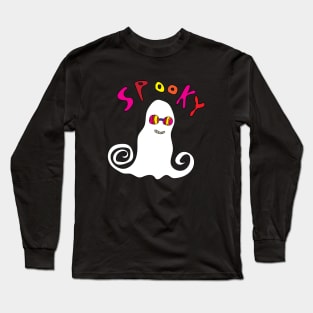 groovy ghost spooky season Long Sleeve T-Shirt